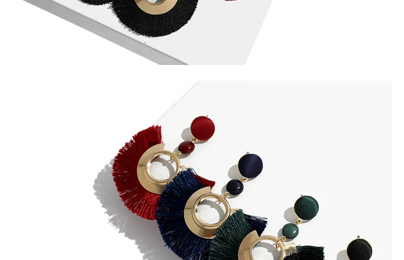 AYAYOO Bohemian Tassel Drop Earrings For Women Vintage Beaded Fringe Boho Earrings Geometric Wedding Statement Earring (2)