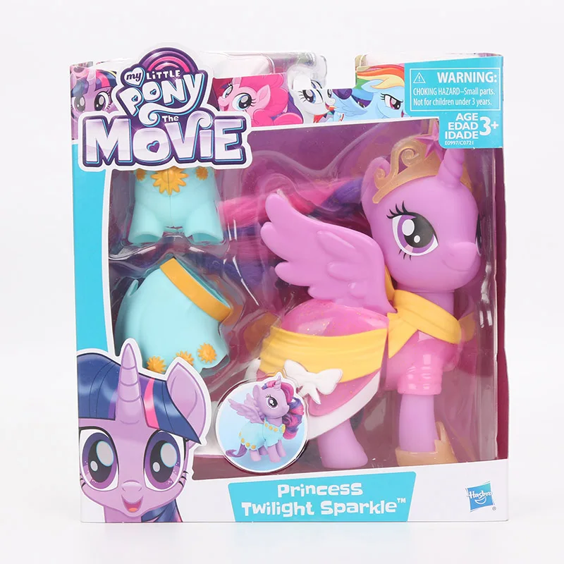 15 см игрушки My Little Pony оснастки Мода Пинки Пай Сумеречная Искорка ПВХ фигурка домик игровой набор Коллекционная модель куклы - Цвет: purple sparkle