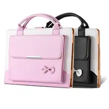 Роскошные женские сумки кожаный чехол для iPad mini 4 8 дюймов лук девушка Стенд Бумажник Смарт-Чехол Сумки для Apple iPad mini 4 " планшет