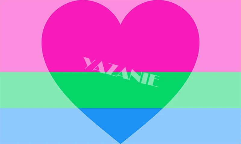 YAZANIE, 128*192 см/160*240 см/192*288 СМ, пансексапильные, полиамидные, Четырехцветные, полисексуальность, полиромантические, радужные, автомобильные флаги, баннеры - Цвет: Polyromantic Woman