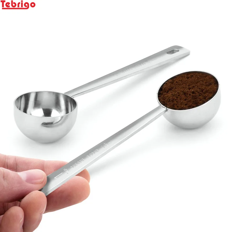 Tebrigo Coffee Scoop Stainless Steel Measuring Scoop 1 Cup Ground