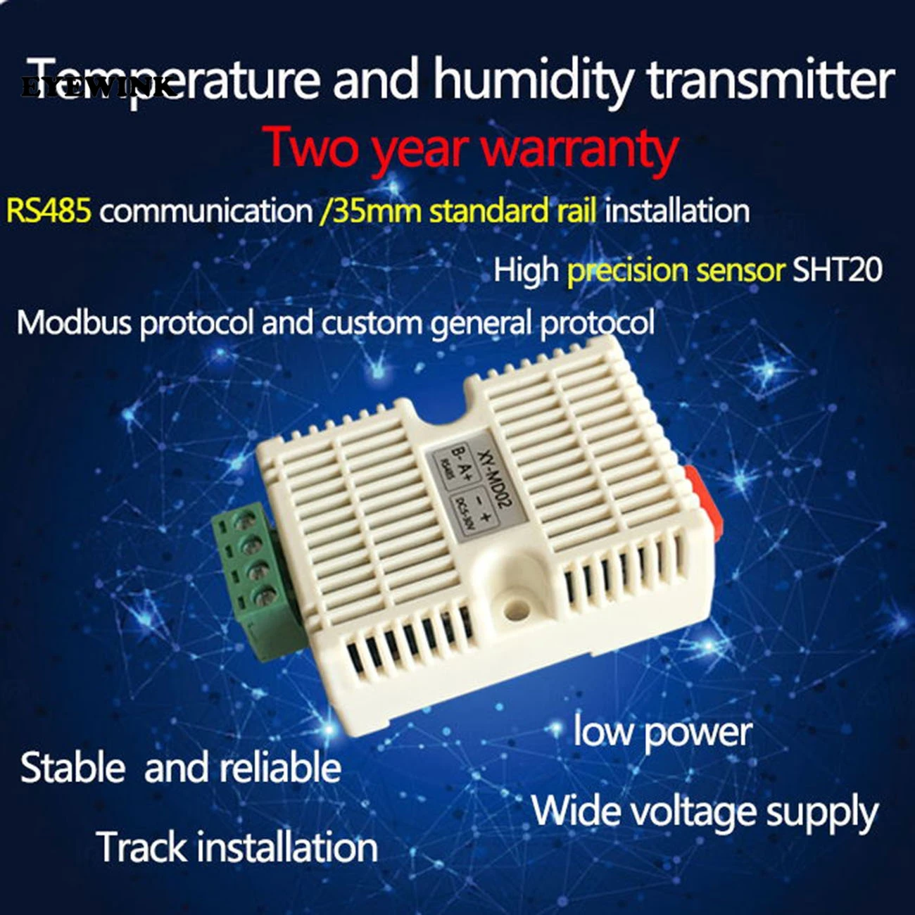 Датчик температуры и влажности SHT20 Высокоточный Мониторинг Modbus RS485 Dec12 Прямая поставка