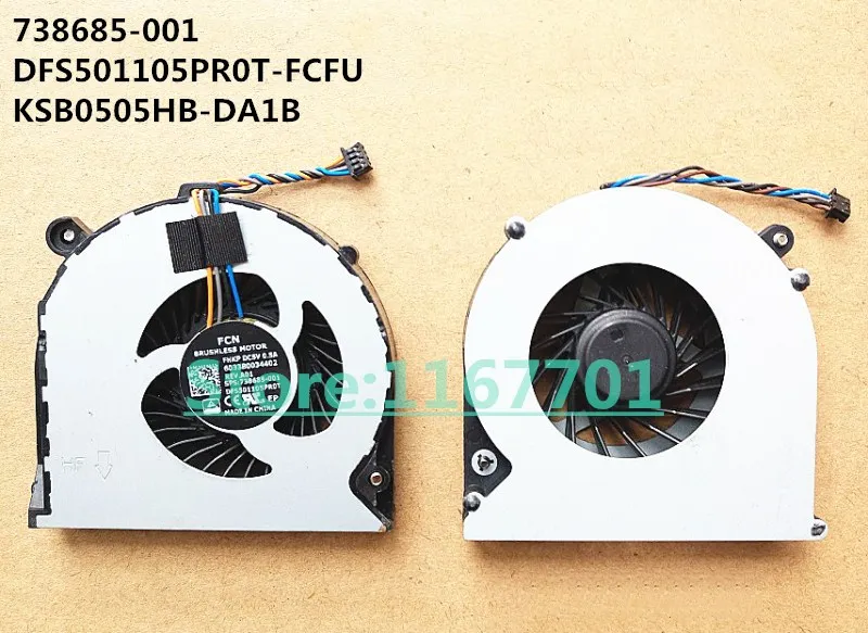 Новый ноутбук/ноутбук CPU вентилятор охлаждения для HP Probook 640 645 650 655 G1 DFS501105PR0T-FCFU