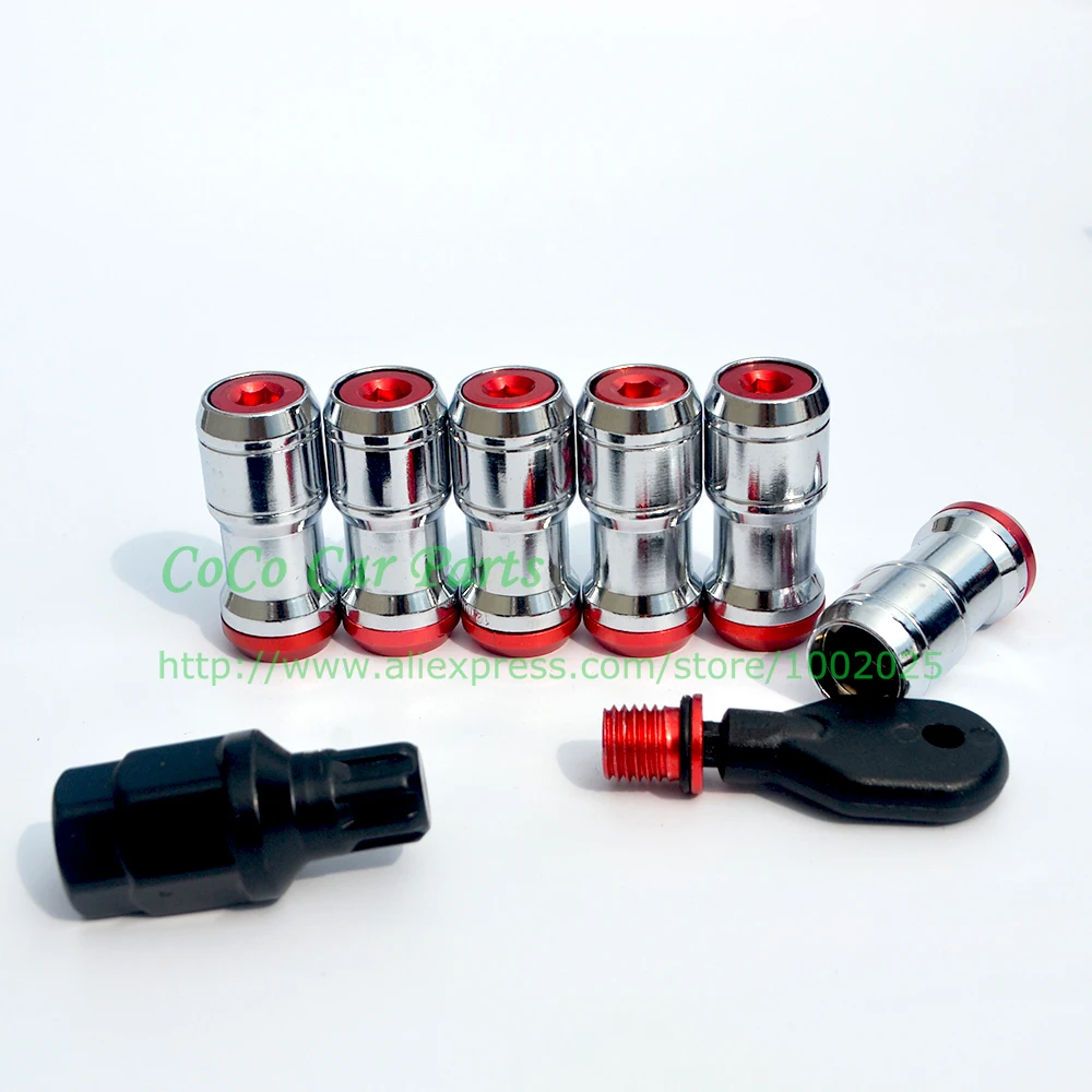 Red volk wheel lug nut (5)