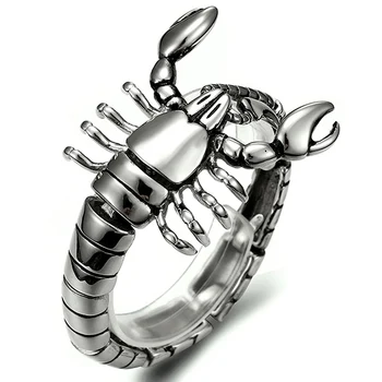 

Scorpion Shape Men's Punk Bracelets Bangles Silver Color 316L Stainless Steel Rock Jewelry Man Male 47*210MM