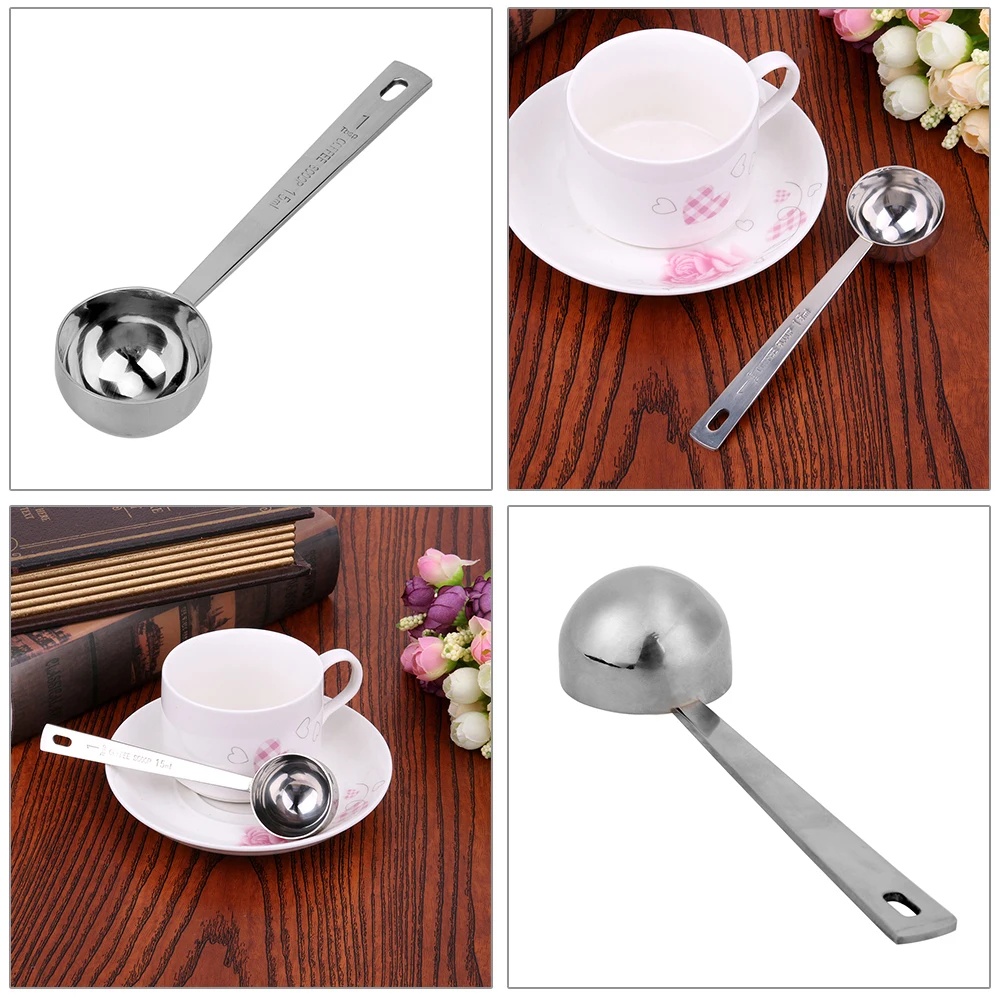 15ML/30ML Sturdy Stainless Steel Metal Coffee Scoop Tablespoon Smooth