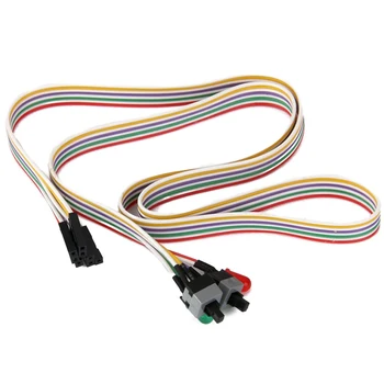 

ATX PC Computer Motherboard Power Cord 2 Switch On With LED Light On/Off/Reset