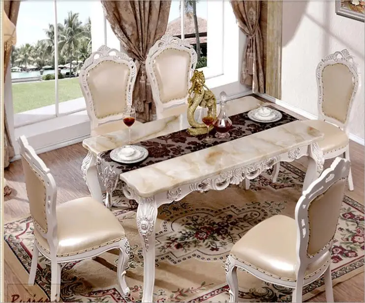 Modern Style Italian Dining Table, 100% Solid Wood Italy Style Luxury round Dining Table set o1095 Modern Style Italian Dining Table, 100% Solid Wood Italy Style Luxury round Dining Table set o1095