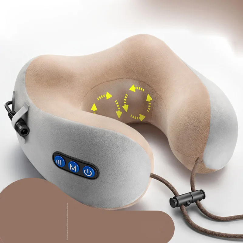 Portable U-shaped Massager Pillow Car Air Plane Travel Working Neck Pillows  Multi-function Shoulder Cervical Relaxing Massger