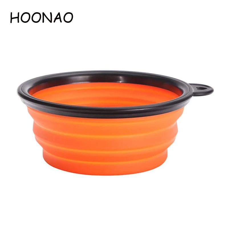 

HOONAO 2pcs Collapsible Travel Silicone Dog Bowl With Carabiner Food Grade Approved Portable Feeding Water Travel Bowl for Pet