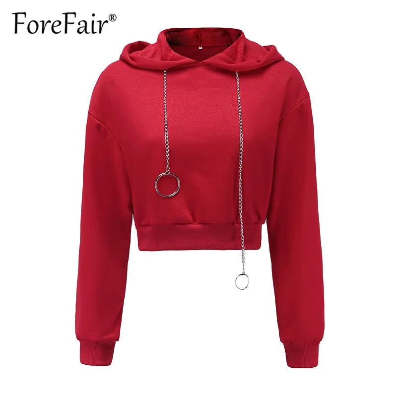 Forefair Autumn Sweatshirt Women Hooded Hoodies 2018 Ladies Solid Long Sleeve Casual Hoodie Harajuku Clothes Pullover Tracksuit Hoodies