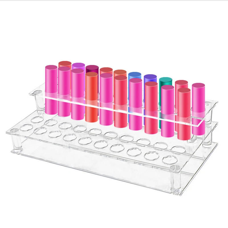 Прозрачный акриловый 41-форма для изготовления помады стойка блеск для губ Лак для ногтей, косметика макияж Органайзер коробка дисплей