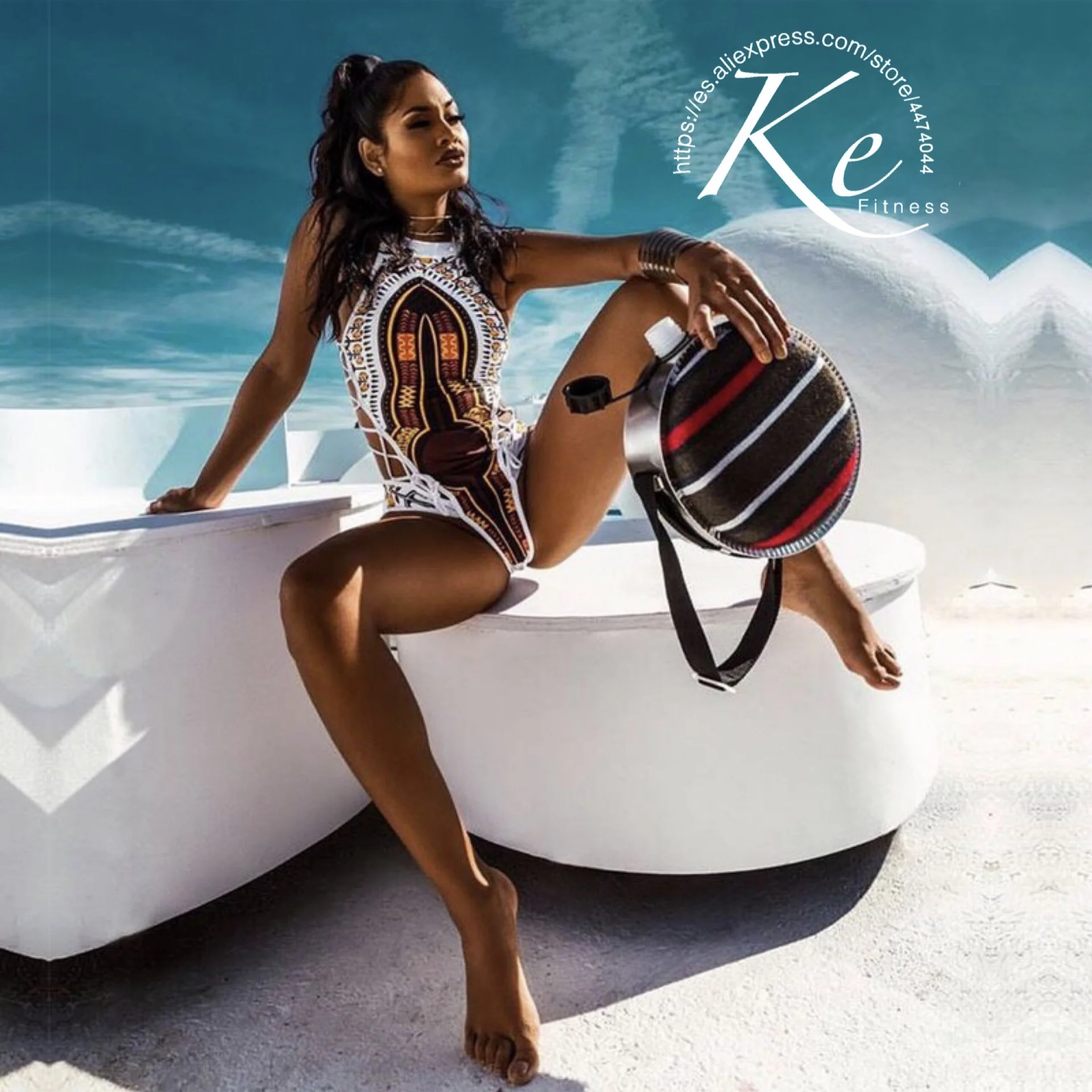 

KE swimsuit woman women swimwear with pad and without wire fashion new 2019 summer tumblr sexy printed zipper