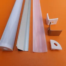 Светодиодный Угловой алюминиевый профиль с PC крышкой и торцевыми колпачками, зажимы для светодиодный полосы, светодиодный бар украшения