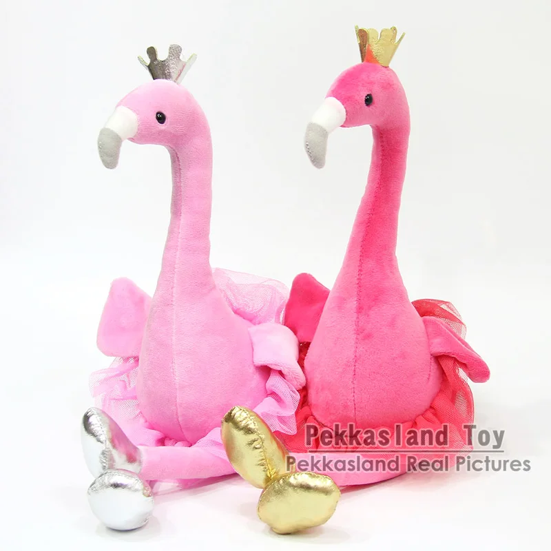 Мода Фламинго с короной плюшевые игрушки мягкие чучело мультфильм куклы для девочек День рождения Рождественский подарок 40 см 2 цвета