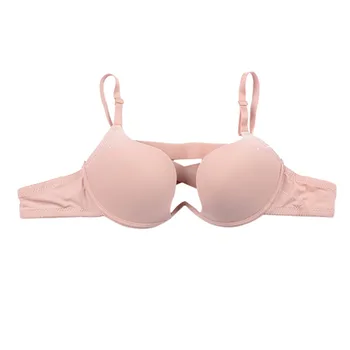 

Women Fashion Sexy Bra Deep U Low Cut Super Push Up Backless Bra Solid TT