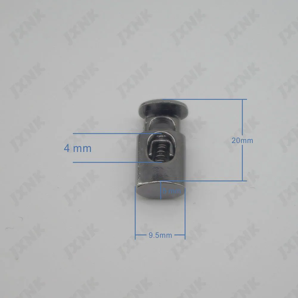 

10pcs/lot small oval metal alloy stoppers toggle cord locks Drawstring lock with One Holes Antique silver/black nickel