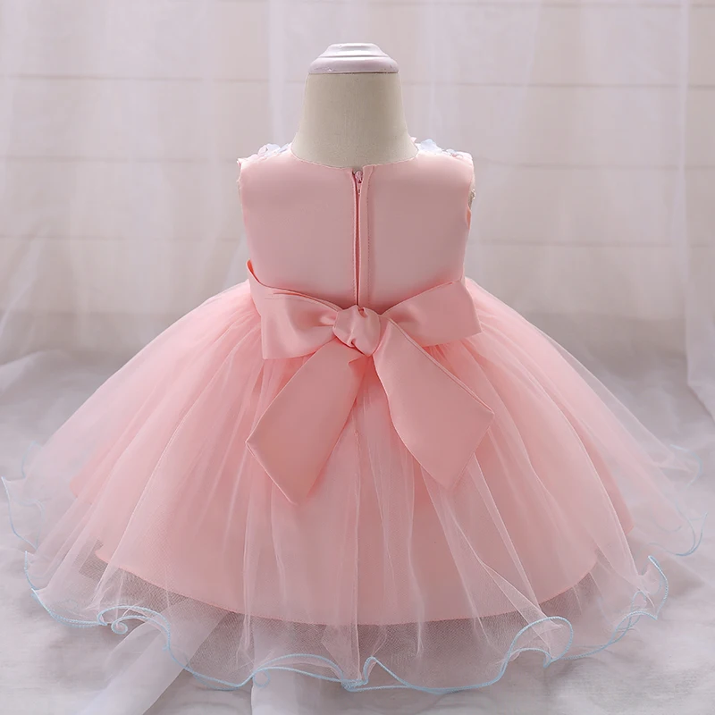 Розничная, летние платья с цветочным рисунком для девочек платье принцессы на свадьбу платье принцессы на день рождения, крещение для маленьких девочек 6 до 24 месяцев, L1848XZ