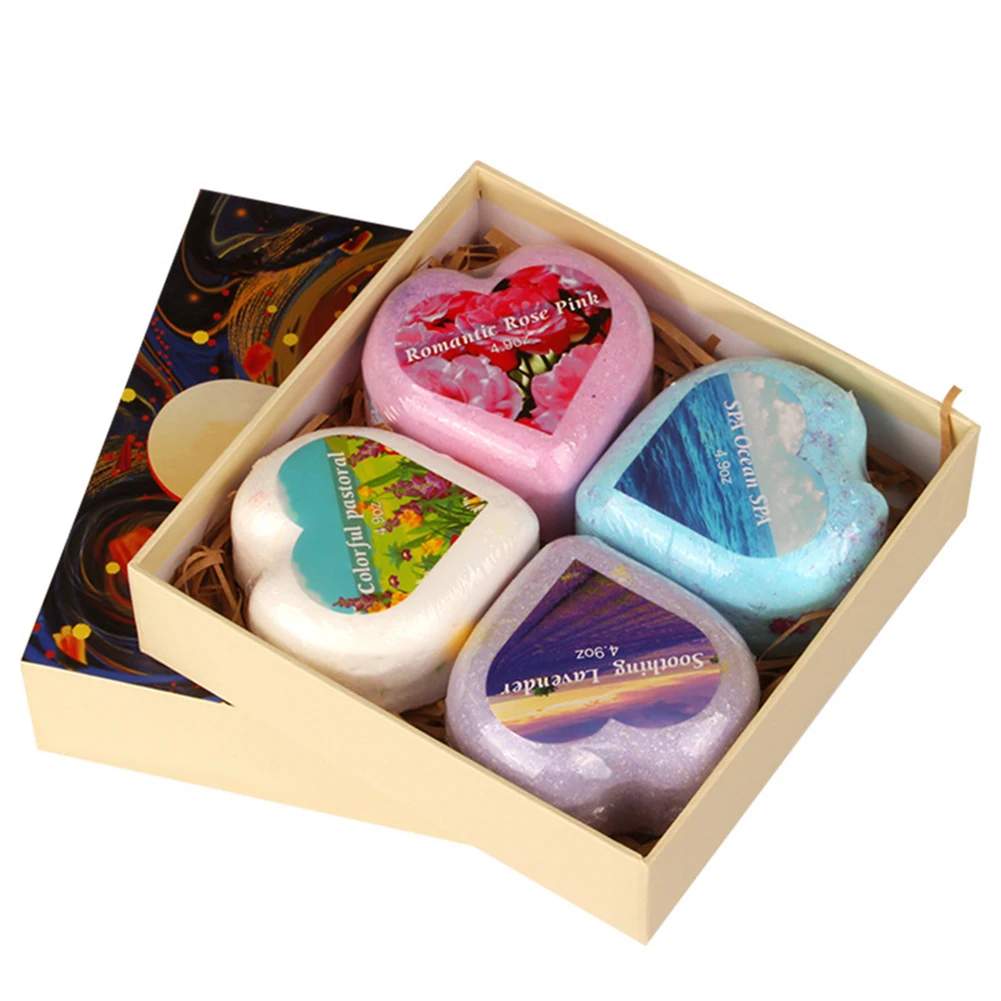 

4pcs 140g Oil Control Organic Bath ball bombs Body Natural sea salts Essential Oil Bath Ball salt massage body aging horny