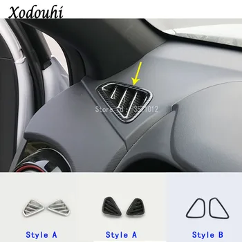 

For Hyundai Kona Encino Kauai 2017 2018 2019 2020 Car Sticker Front Air Conditioning Outlet Vent Garnish Cover Frame Lamp Trim
