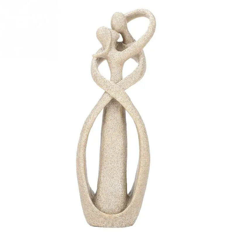 

Handmade Sandstone Kiss Lovers Couple Statue Sculpture Carved Figurine Art Craft Decoration