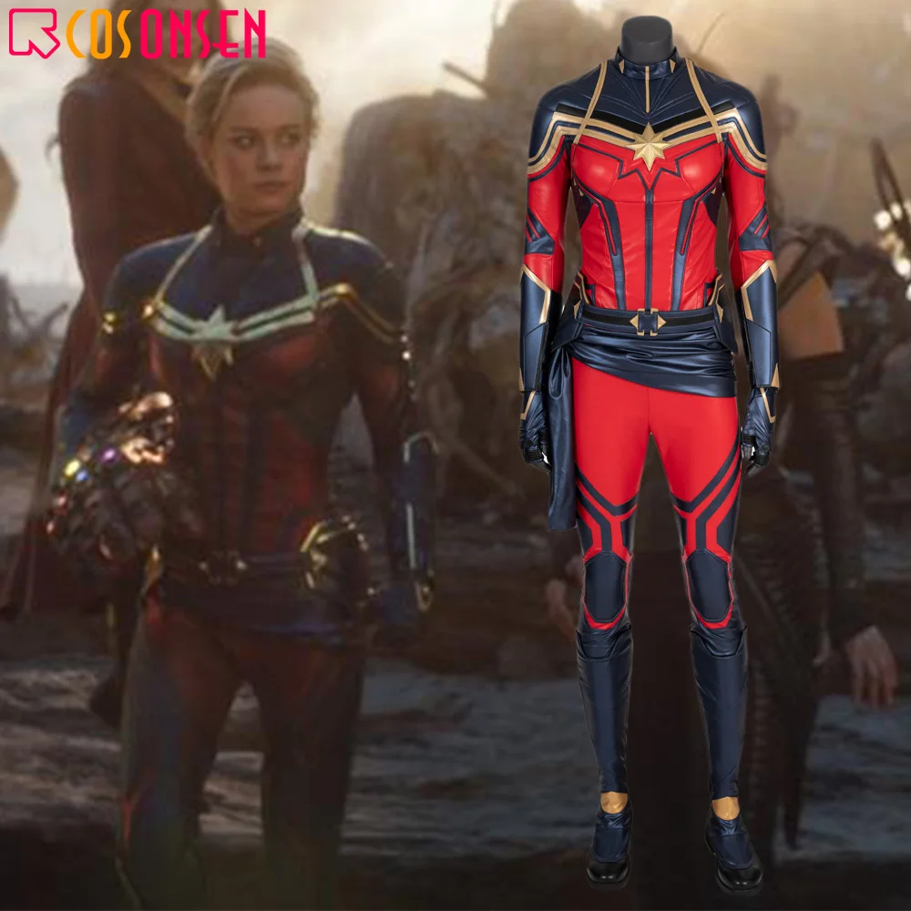 

Captain Marvel Cosplay Costume Carol Danvers Superhero Outfit Marvel The Avengers Jumpsuit COSPLAYONSEN Custom Made