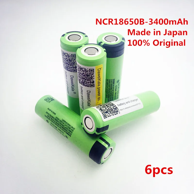 6 шт. Новинка 2017 года 100% Original Сделано в Японии ncr18650b-3400mah Перезаряжаемые литий-ионный аккумулятор 3.7 В 18650 3400 мАч Бесплатная доставка