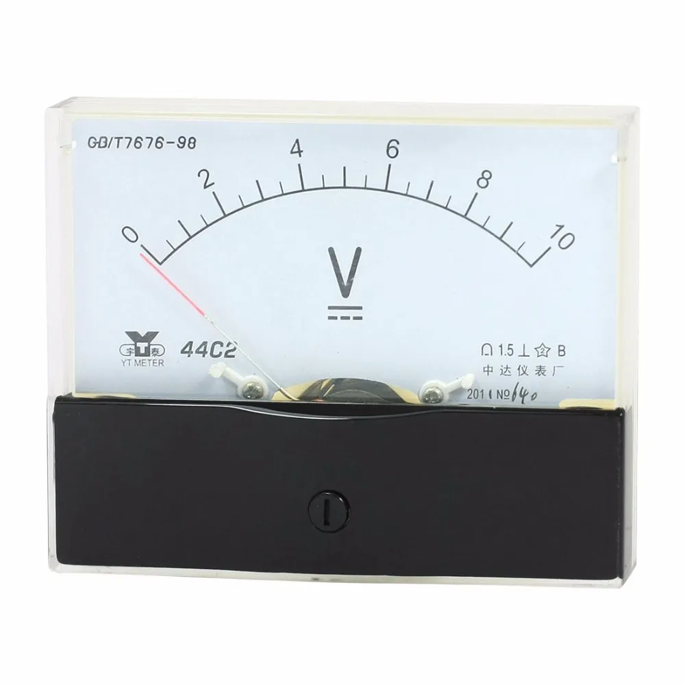 

DC Voltmeter 44C2 Analog Voltmeter 0-10V Square DC Voltage Panel Meter