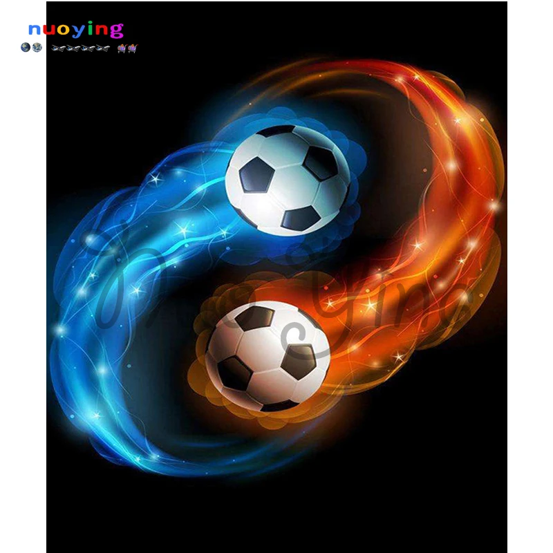 #*Cheap 5d Diamond Painting Football Pictures Full Round Rhinestone Soccer Pattern Diamond Embroidery 3d Mosaic Needlework Crafts Pa336