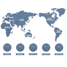 Карта мира настенные часы современный европейский стиль круглые деревянные большие деревянные часы настенные часы немой relogio de parede