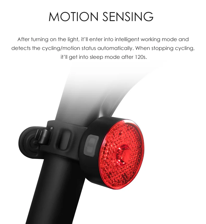 Top Gaciron 10LM Night Warning Taillight Bike Rear Light Rechargeable Waterproof LED Lamp Intelligent induction Cycling Accessories 6