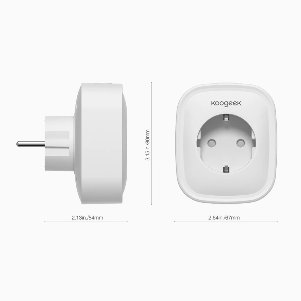 Koogeek Wi-Fi с поддержкой 2 в 1 Smart Plug Совместимость Лучший USB зарядное устройство на стене адаптер гнездо не требуется AC220V по ограничению на использование опасных материалов в производстве, которые перечислены штепсельная вилка европейского стандарта