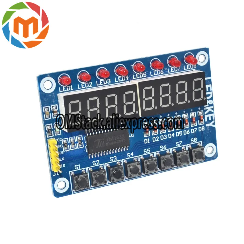 TM1638 модуль ключ Дисплей для AVR Arduino Новые 8 битный цифровой светодиодный трубки