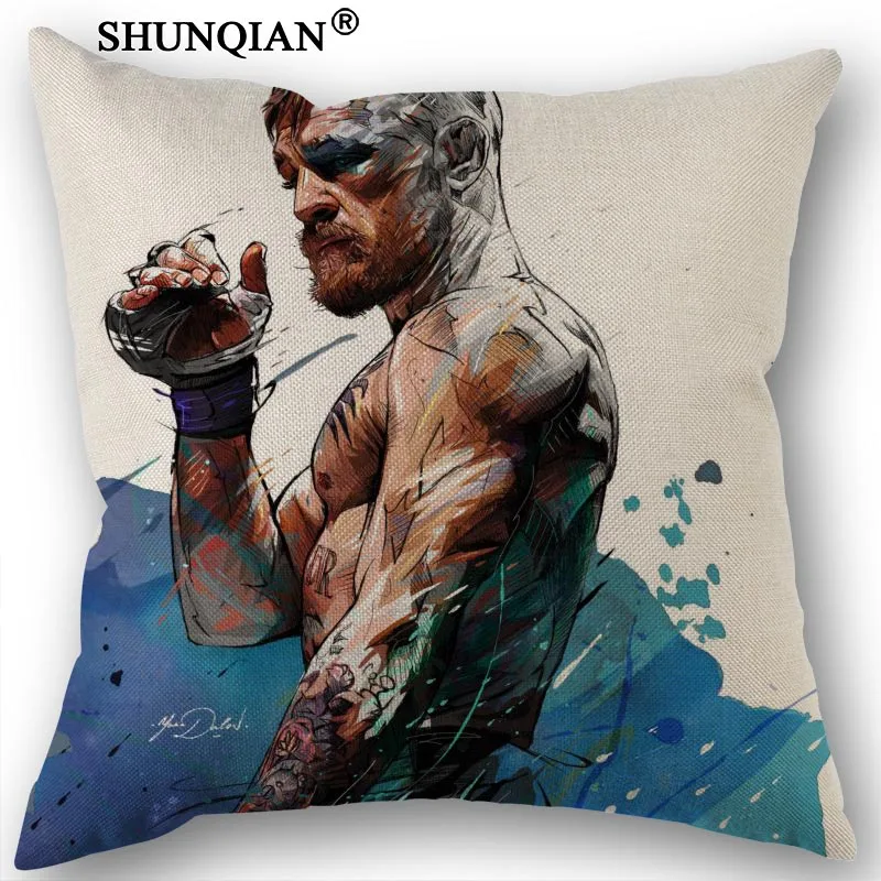 

New Custom Conor McGregor Canvas pillowcase Wedding Decorative PillowCase 45x45cm one sides Cotton Linen Pillow Cover
