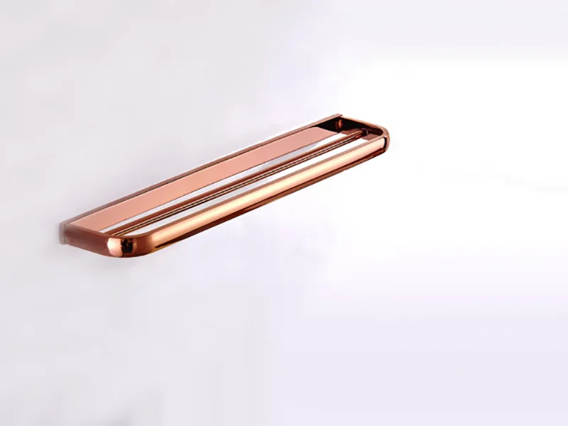 double towel bar rose gold 2