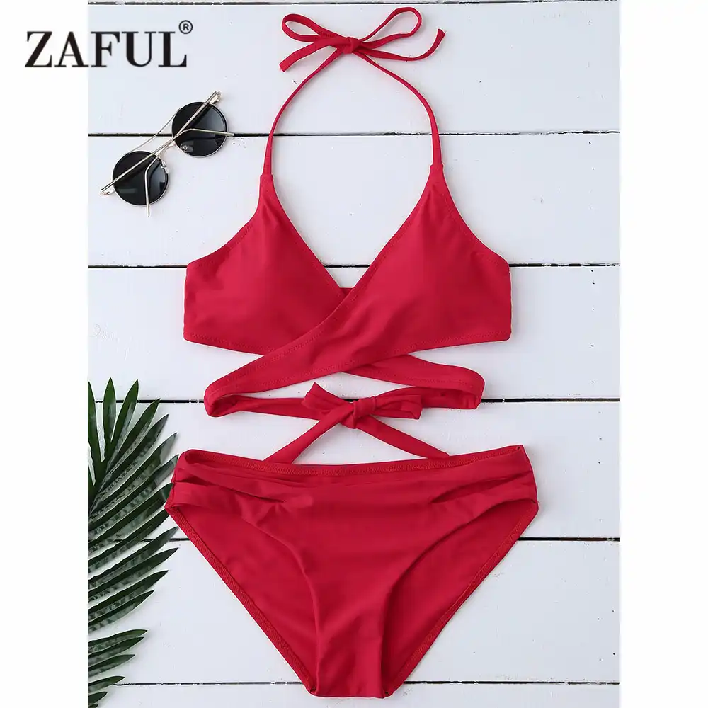 zaful red bathing suit