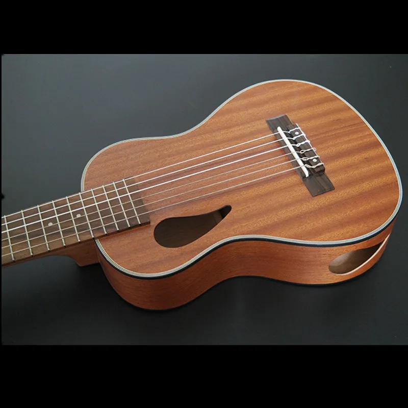 SevenAngel Гавайские гитары укулеле 28 дюймов 6 струн Гавайская гитара Ukelele Sapele Uku музыкальный инструмент Электрическая Гавайская гитара с звукоснимателем эквалайзером