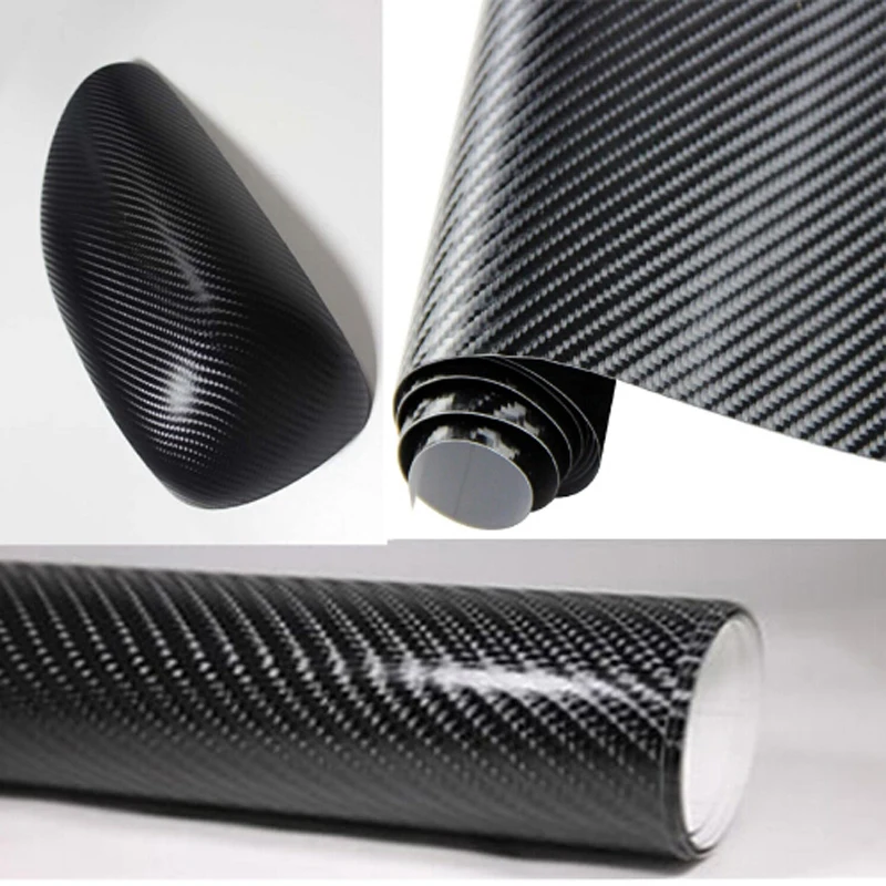 

127*30CM Car Styling Waterproof Car Sticker 3D Carbon Fiber Vinyl Film Car wrap Black DIY Car Tuning Part Sticker