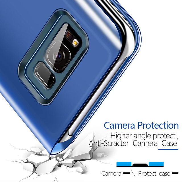 Smart Mirror Flip Case For Samsung Galaxy S8 S9 Plus S10 S10e  S7 Edge S6 Note 9 8 J7 J5 2016 A6 A8 J4 J8 J6 2018 A5 2017 Cover