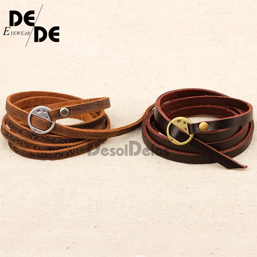 

One Piece Wounded Men Leather Bracelet 2018 New Minimalist Style Multi-layer Bracelet Ladies Men Charm Style Bracelet