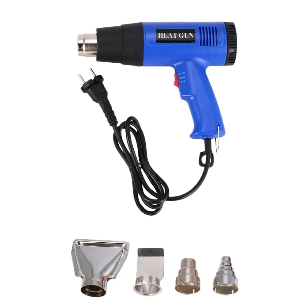 

866B 1800W Electric Hot Air Heat Gun Temperature Adjustable Shrink Wrap Paint Stripper Dissolving DIY Tool + Nozzle EU