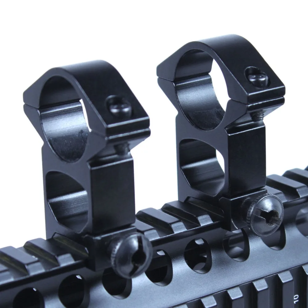 1 Pair 25.4mm High Profile 1/" Scope Ring Picatinny Weaver Rail Laser Torch Mount