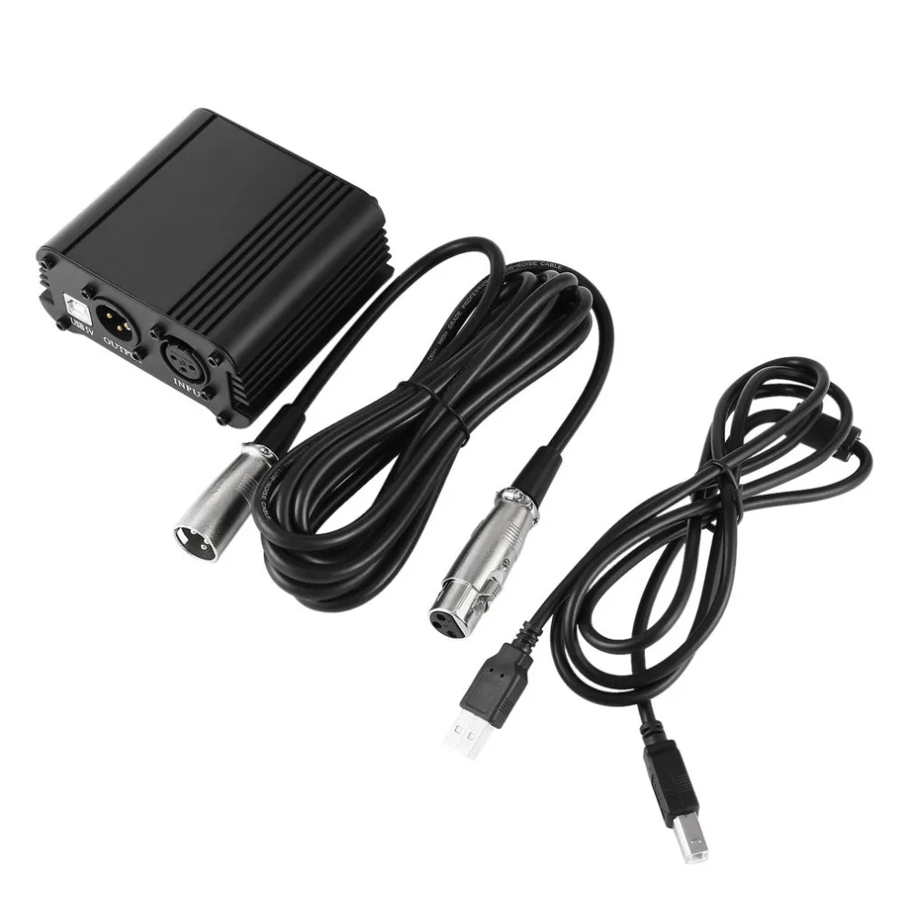 48V 1 Channel Phantom Power Supply with One XLR Audio
