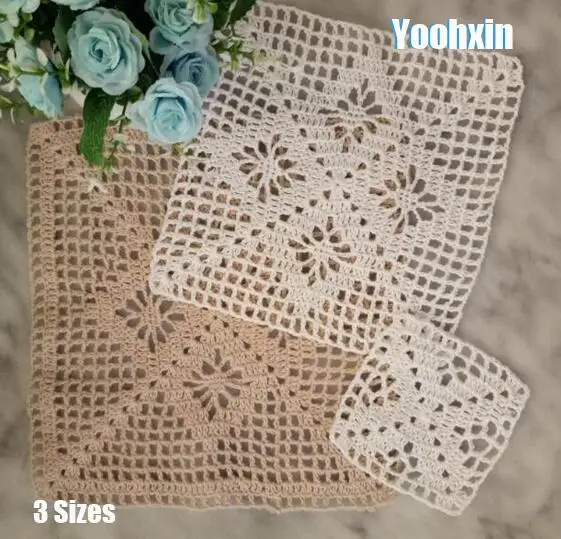 

Luxury cotton placemat cup coaster mug kitchen Christmas table place mat cloth lace Crochet tea coffee dish doily Handmade pad