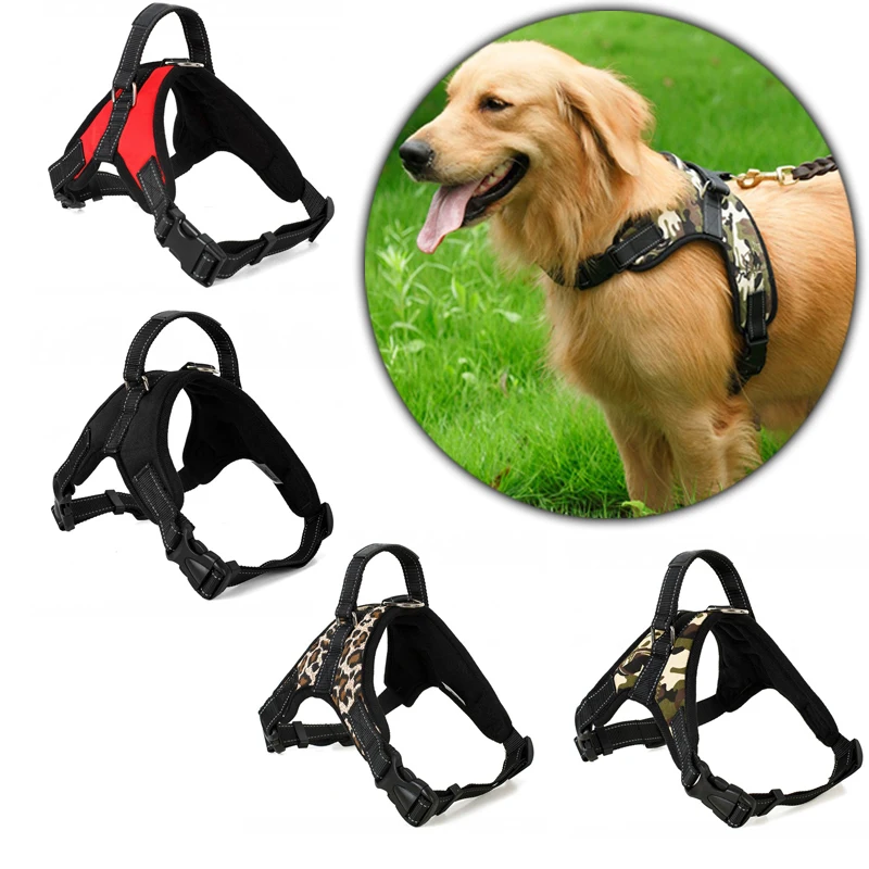 Pet Dog Vest Collar Harness For Medium/Large Dog Soft Adjustable