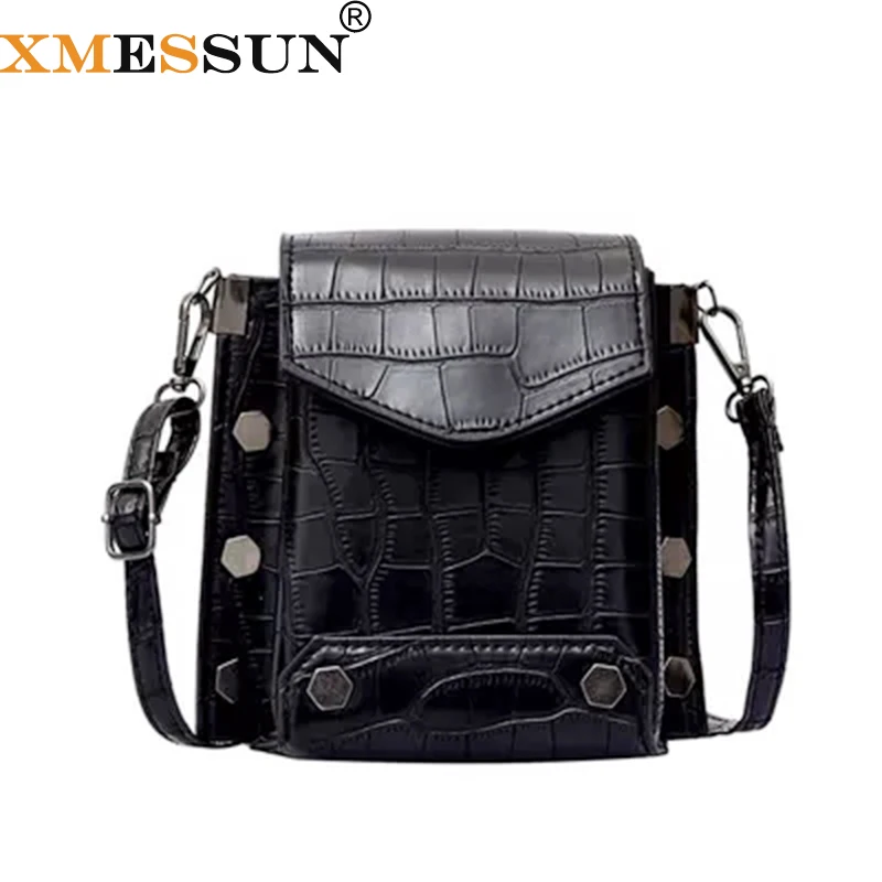 

XMESSUN Crocodile Pattern Chain Bag Ladies Shoulder Messenger Bags 2019 New Fashion Women Luxury Leather Bag Mujer Shiping H63