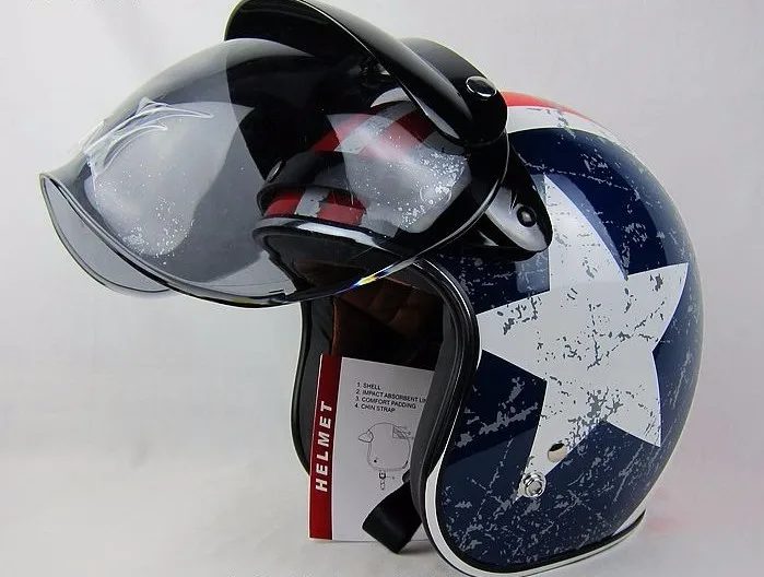 12 цветов пузырьковый козырек высокого качества Открытый мотоциклетный шлем в стиле ретро Защита от солнца EVO мотоциклетный шлем защитный щит