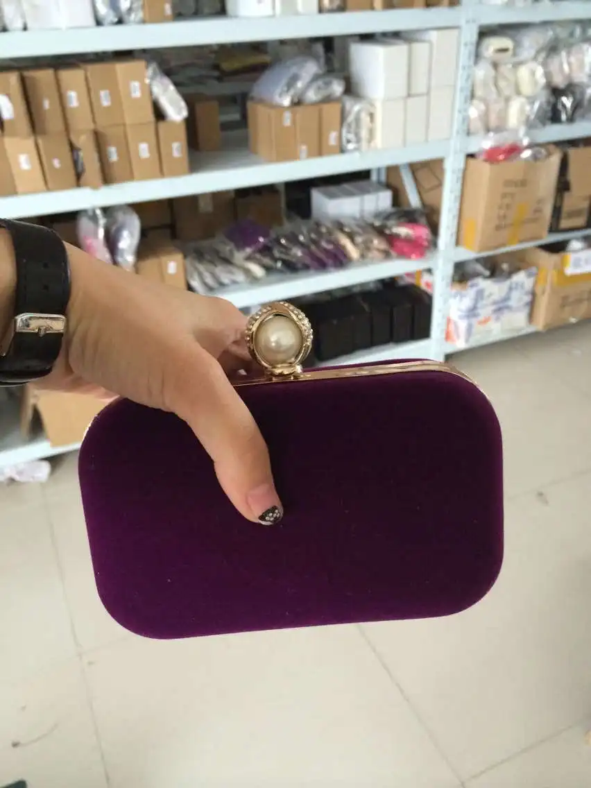Новинка, Кристальный клатч, высокое качество, замшевая вечерняя сумка, женская сумка, Жесткий Чехол, вечерняя сумка, женские сумки-мессенджеры - Цвет: purple