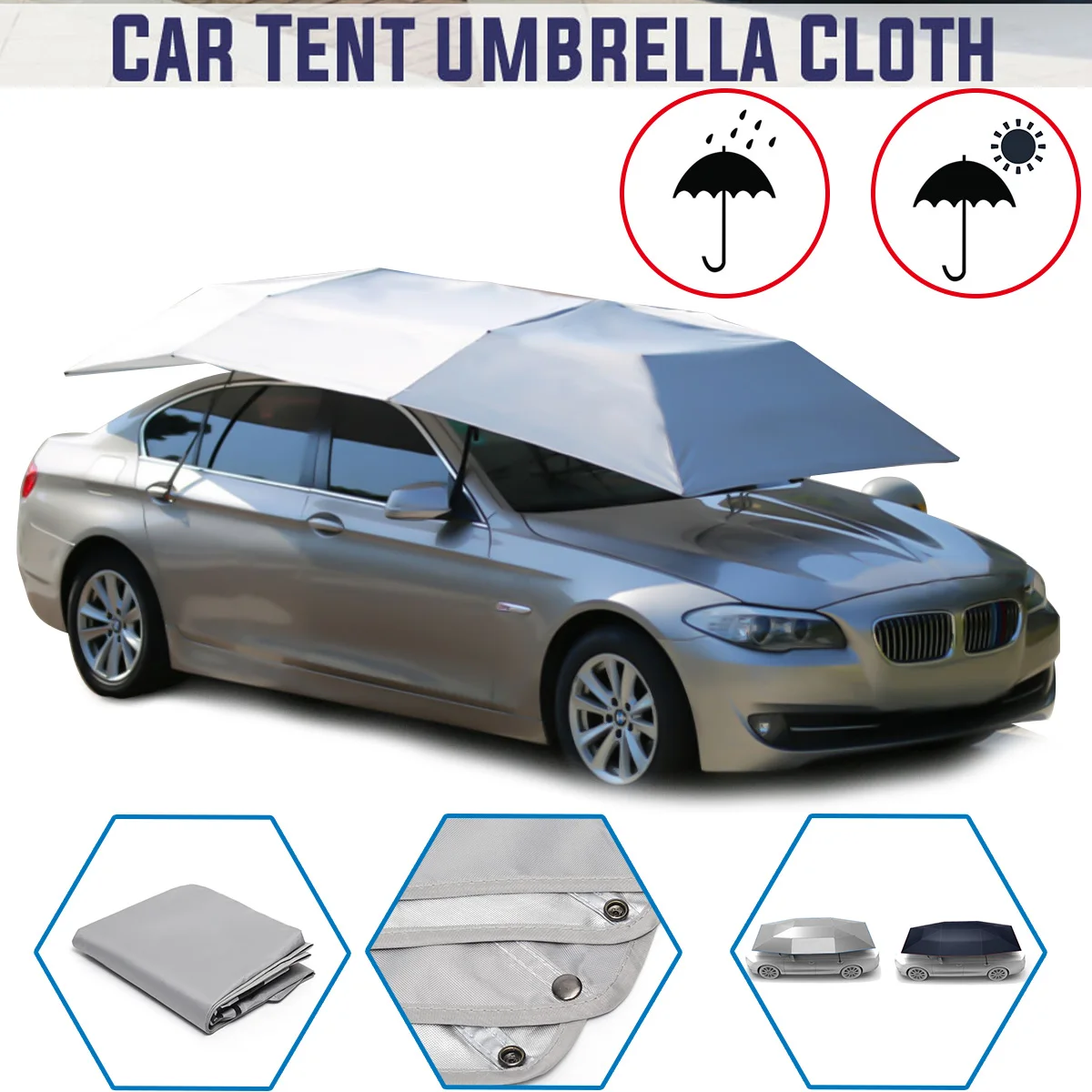 Full Automatic Car Umbrella Sun Shade Outdoor Car Vehicle Tent Umbrella Sunshade Roof Cover Waterproof Anti UV Cloth no stand Full Automatic Car Umbrella Sun Shade Outdoor Car Vehicle Tent Umbrella Sunshade Roof Cover Waterproof Anti UV Cloth no stand