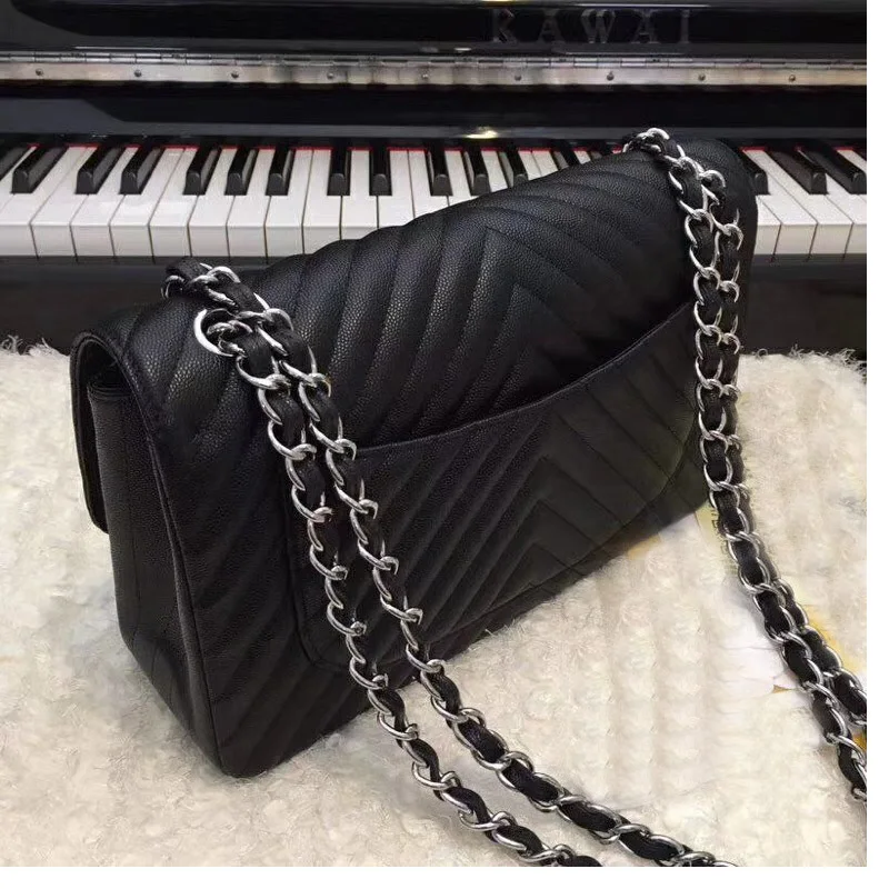 

High Quality famouse Leather Luxefemme Multi functional Shoulder Handbags Womenv-groove Quantum Wires The Ball Grainchain Bags